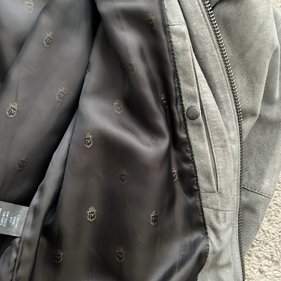 John Varvatos Gray Suede Biker Jacket - Men’s Size Medium - 2019 Collection - Picture 6 of 8